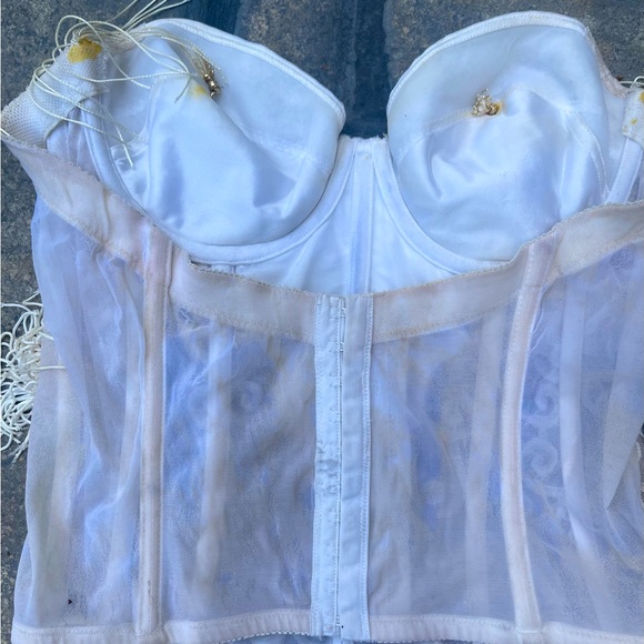 Vintage corset top with curtain and sequin details size L - Picture 6 of 7